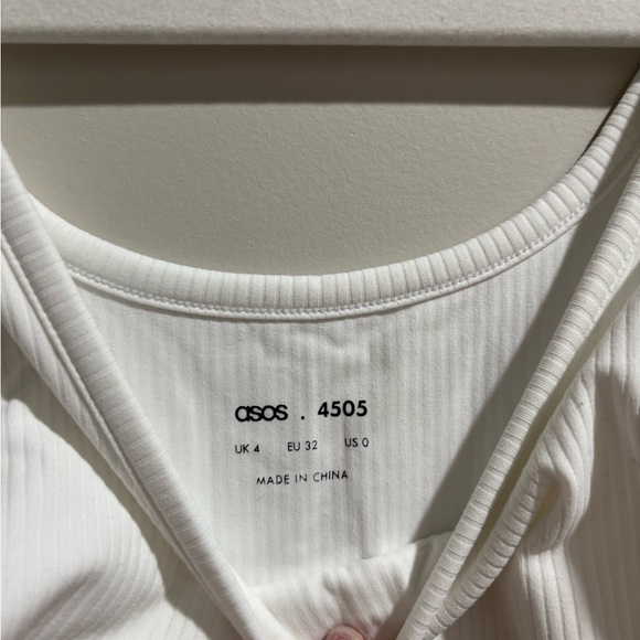 ASOS White Ribbed Women's Tank Top - Picture 2 of 2